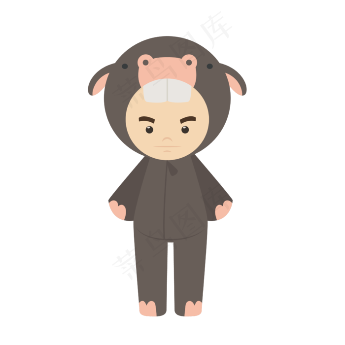 儿童节COSPALY河马服饰山路吹