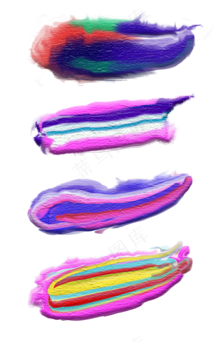 彩色油画笔刷
