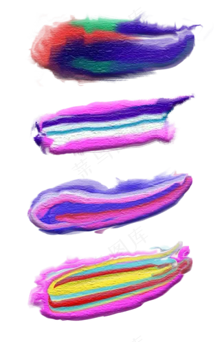 彩色油画笔刷