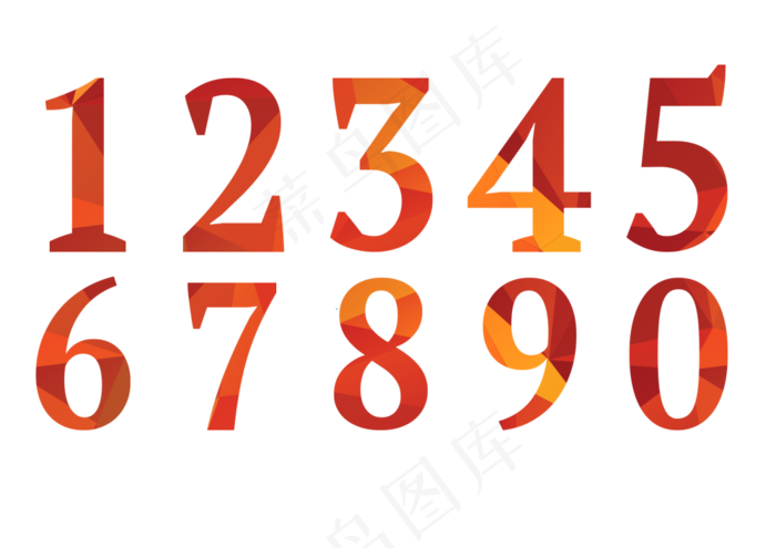 五彩斑斓时尚数字