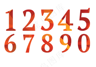五彩斑斓时尚数字