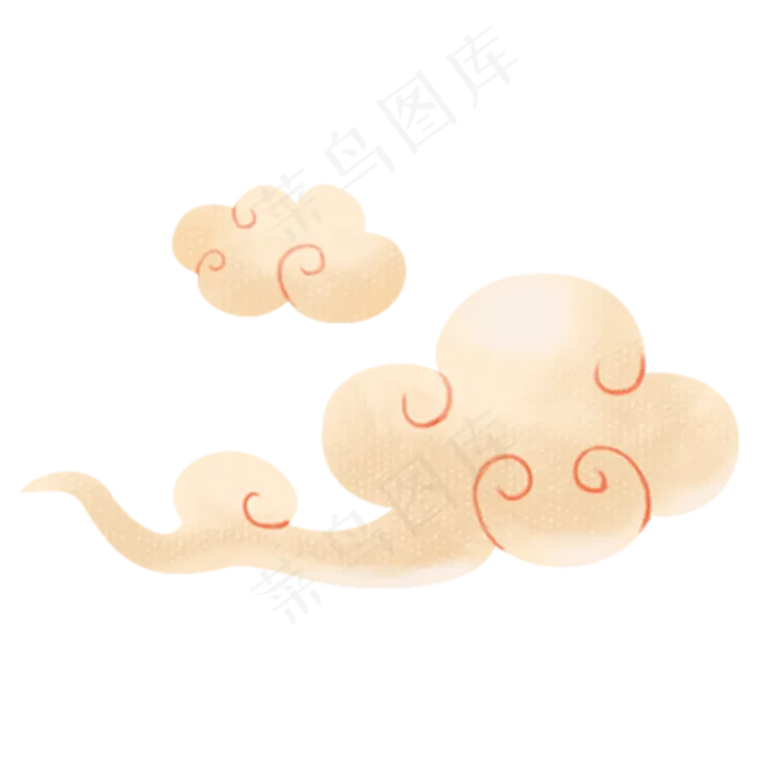 春节一片祥云免抠图(2000*2000px 300 dpi )psd模版下载