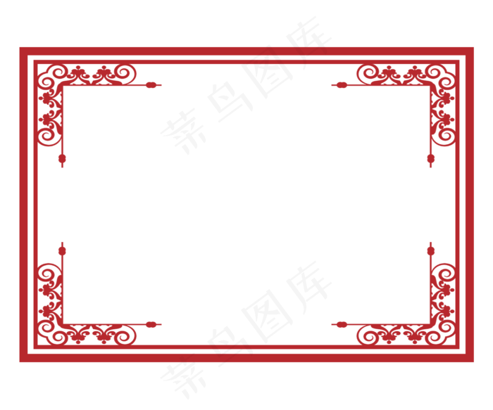 红色边框,免抠元素