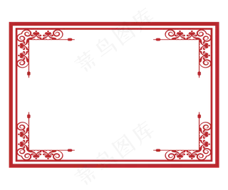 红色边框,免抠元素