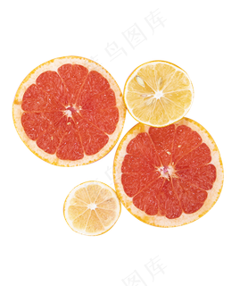 柠檬和西柚片,免抠元素