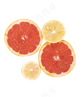柠檬和西柚片,免抠元素