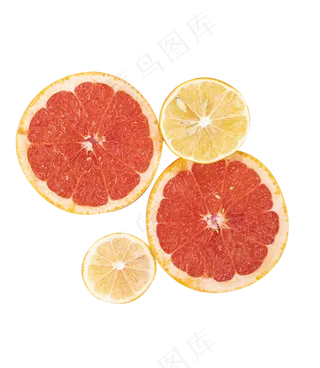 柠檬和西柚片,免抠元素