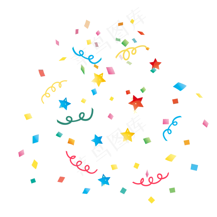 庆祝节日彩带矢量元素,免抠元素(2000*2000px 300 dpi )ai矢量模版下载