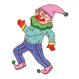 小丑愚人节卡通人物,免抠元素