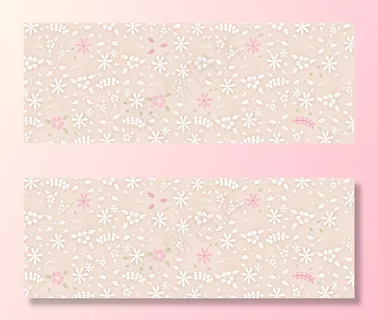 简约清新粉白花朵底纹