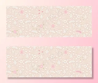 简约清新粉白花朵底纹