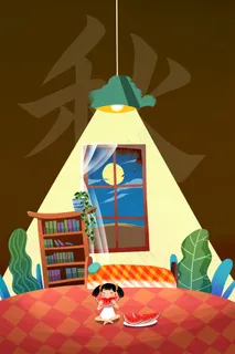 卡通手绘风立秋秋天配图 卡通手绘风立秋秋天配图