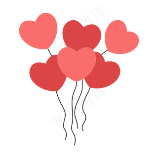 红色爱心气球 红色爱心气球