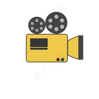 黄色摄影机图标