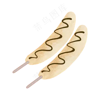 香蕉冰棍夏季解暑美食PNG素材