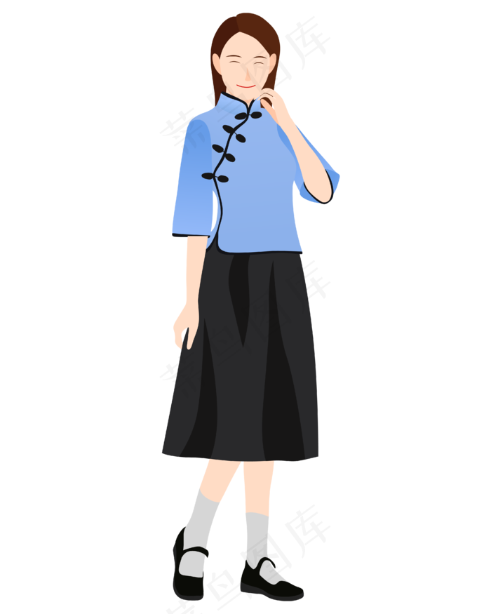 五四青年女孩(4167*5208px 300 dpi )ai矢量模版下载