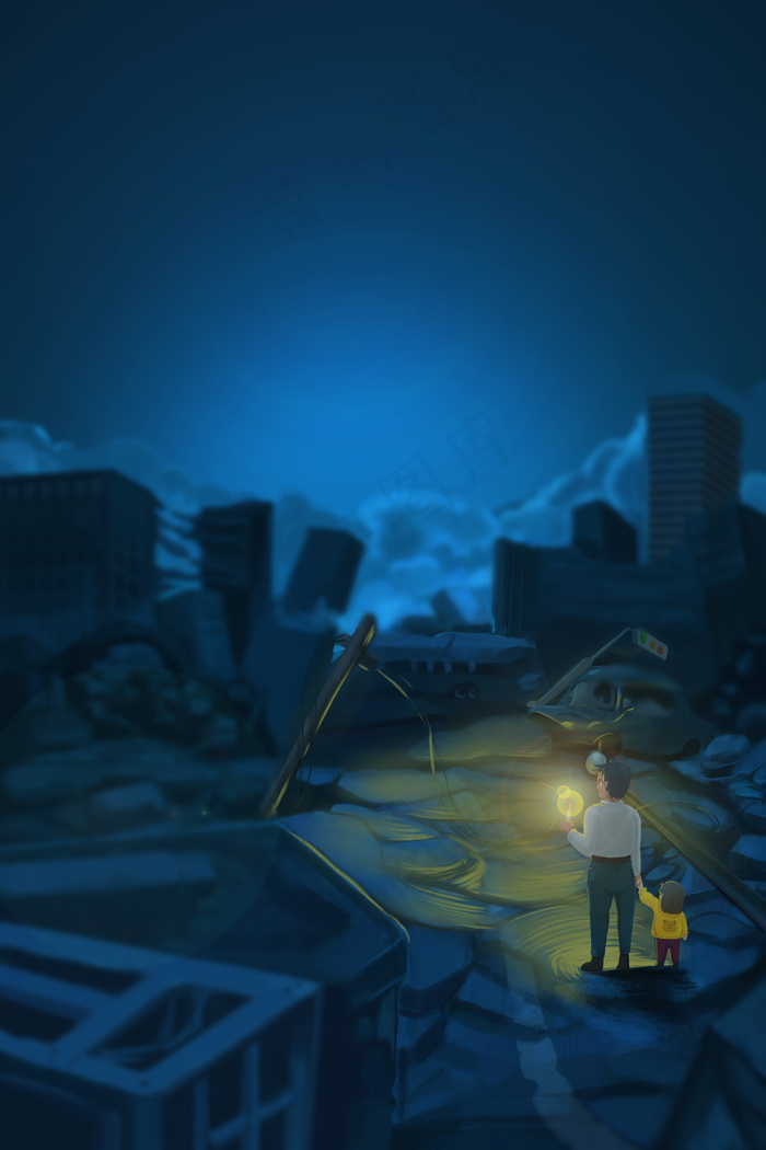 地震灾害手牵手渡难关