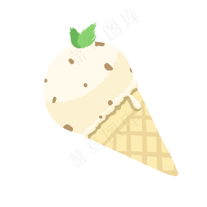 夏季白色冰激凌PNG
