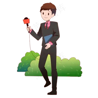 现场直播男记者