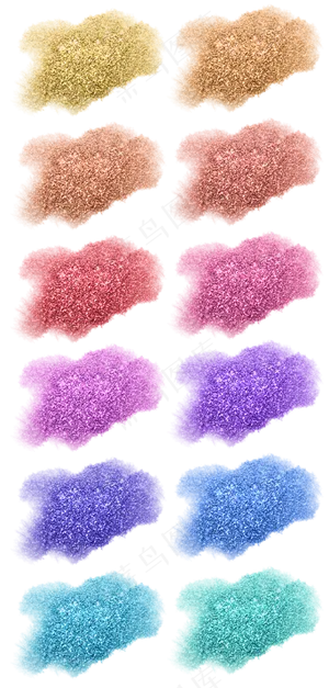 彩色金粉笔刷,免抠元素