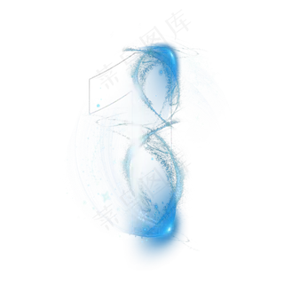 炫酷蓝色星空倒计时数字1