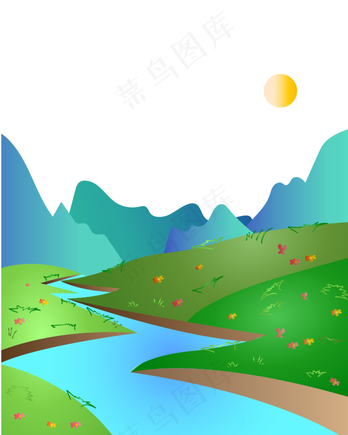 卡通清明绿树免扣(4167*5208px 300 dpi )ai矢量模版下载