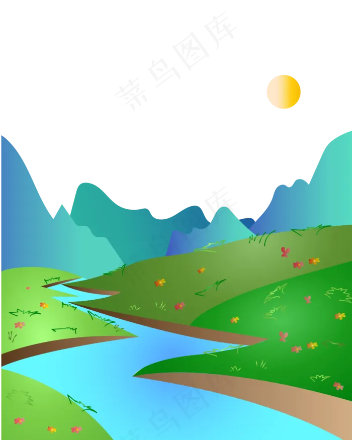 卡通清明绿树免扣(4167*5208px 300 dpi )ai矢量模版下载