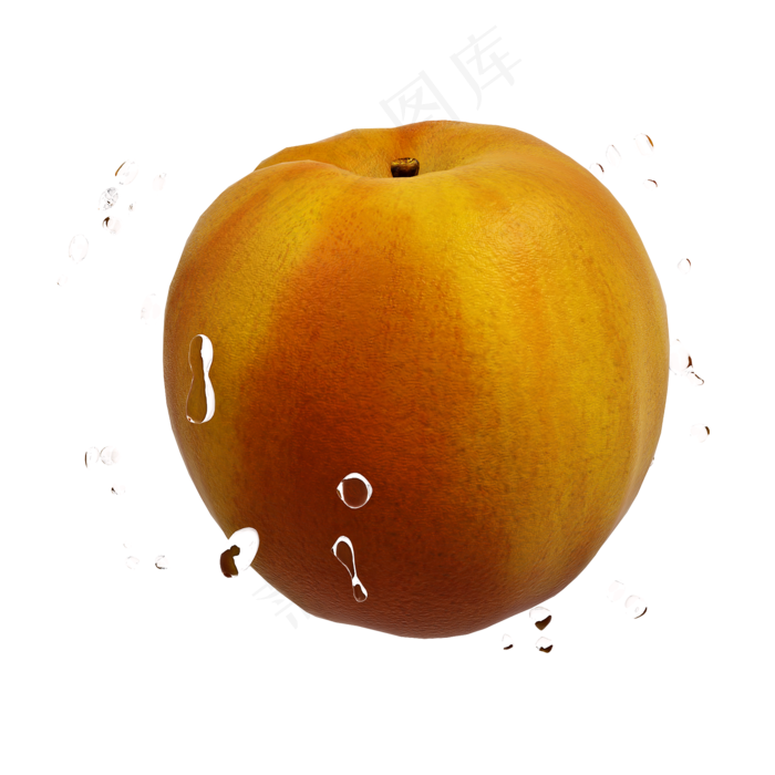 仿真黄桃png图(2000X2000(DPI:300))psd模版下载