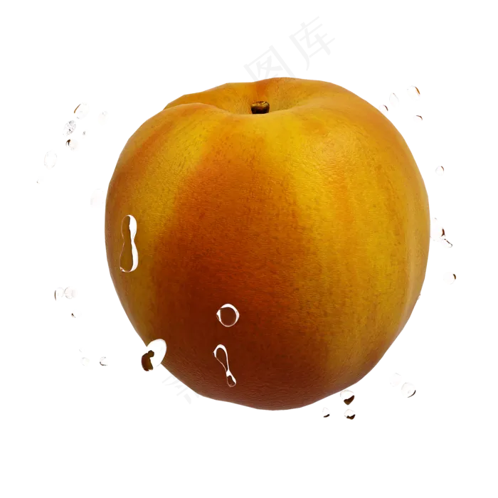 仿真黄桃png图(2000X2000(DPI:300))psd模版下载