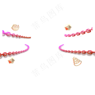 金属几何链条,免抠元素