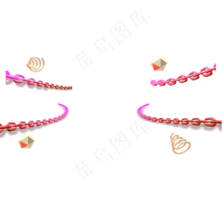 金属几何链条,免抠元素