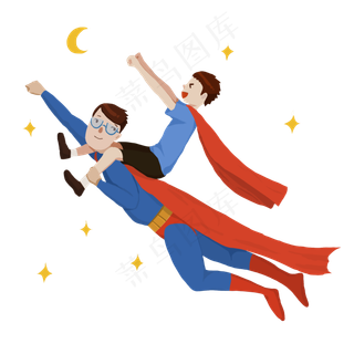 奥特曼装扮父子