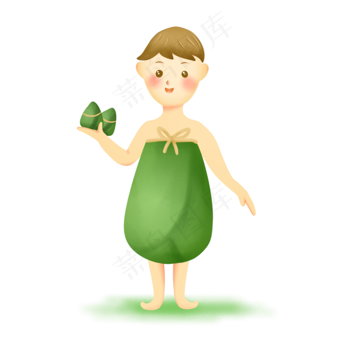 端午节拟人粽子孩童(3000X3000(DPI:300))psd模版下载