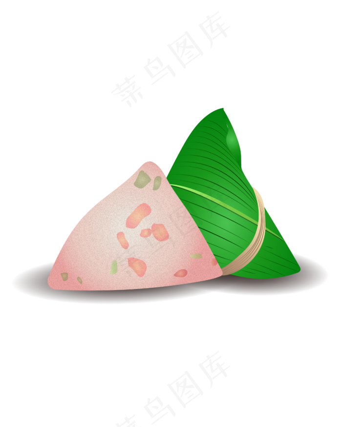 矢量免扣卡通粽子