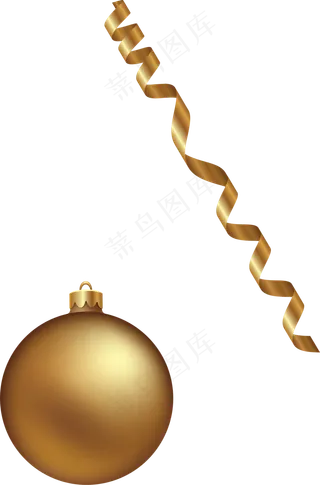 金色吊球圣诞元旦素材,免抠元素
