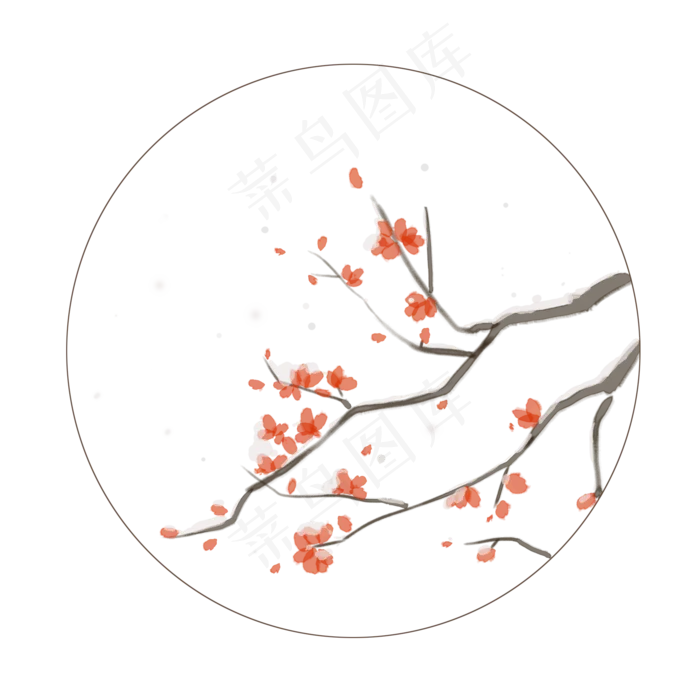 植物二十四节气大雪(2000X2000(DPI:300))psd模版下载