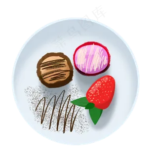 西餐甜点马卡龙水果甜品甜品摆盘