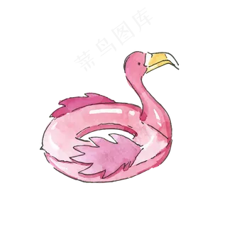 水彩手绘火烈鸟矢量,免抠元素 水彩手绘火烈鸟矢量,免抠元素