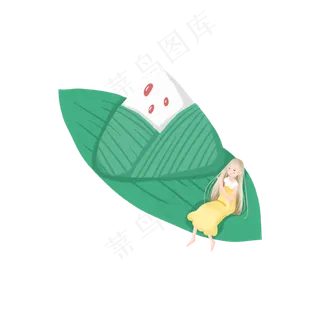 在粽子旁边睡觉的女孩