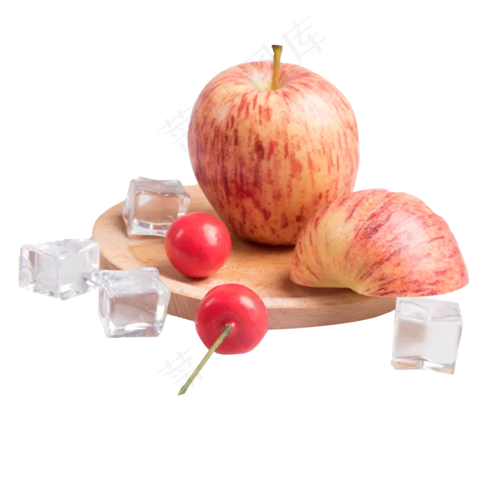 水果组合条纹苹果柠檬猕猴桃红色(4016*4016px 300 dpi )