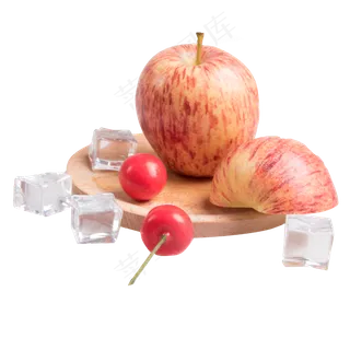 水果组合条纹苹果柠檬猕猴桃红色 水果组合条纹苹果柠檬猕猴桃红色