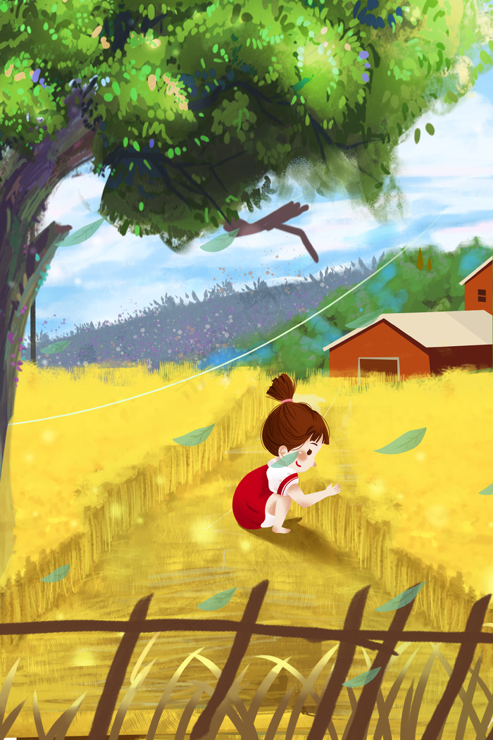 夏至春天六月你好日系少女小满芒种治愈唯美