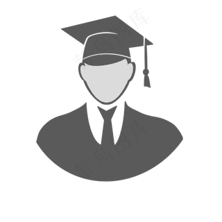 灰色男生简历图标