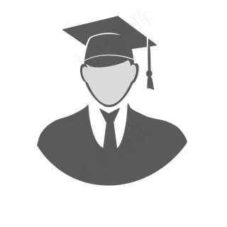 灰色男生简历图标