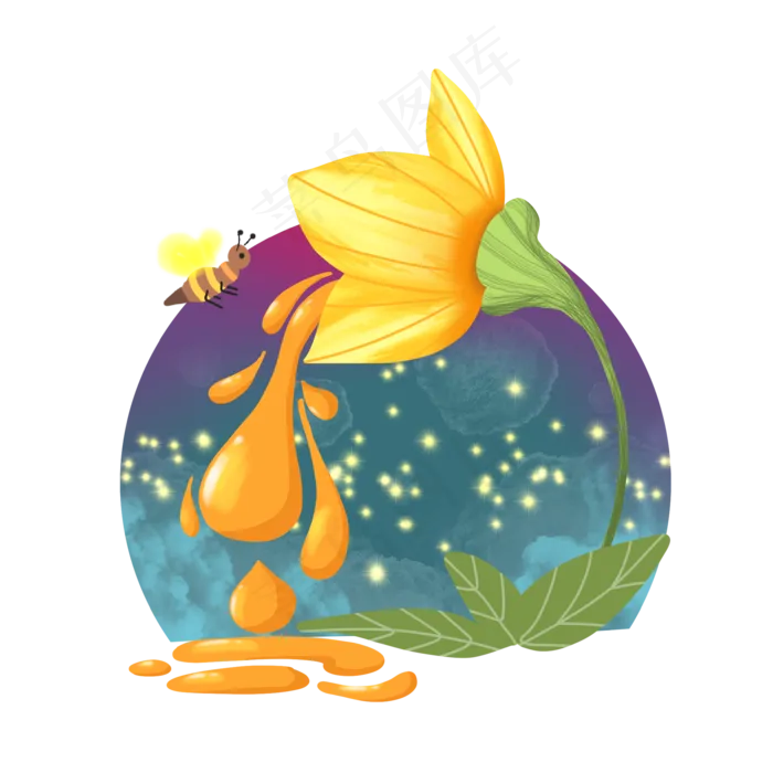 花蜜蜂糖(2000X2000(DPI:300))psd模版下载