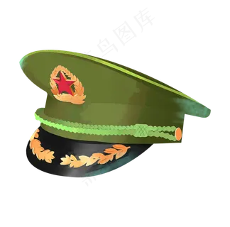 建军节军人帽子素材