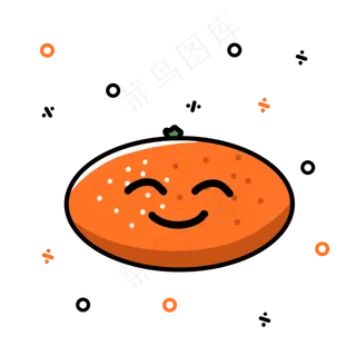 手绘MBE风格水果橘子下载