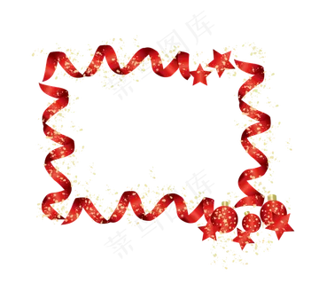 圣诞节喜庆红色边框png免费下载,免抠元素
