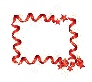 圣诞节喜庆红色边框png免费下载,免抠元素
