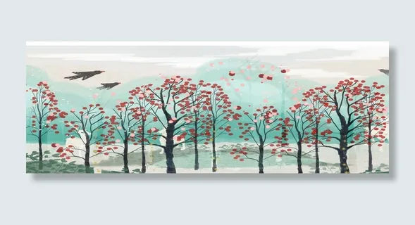 夏天肌理风飞鸟万物复苏风景